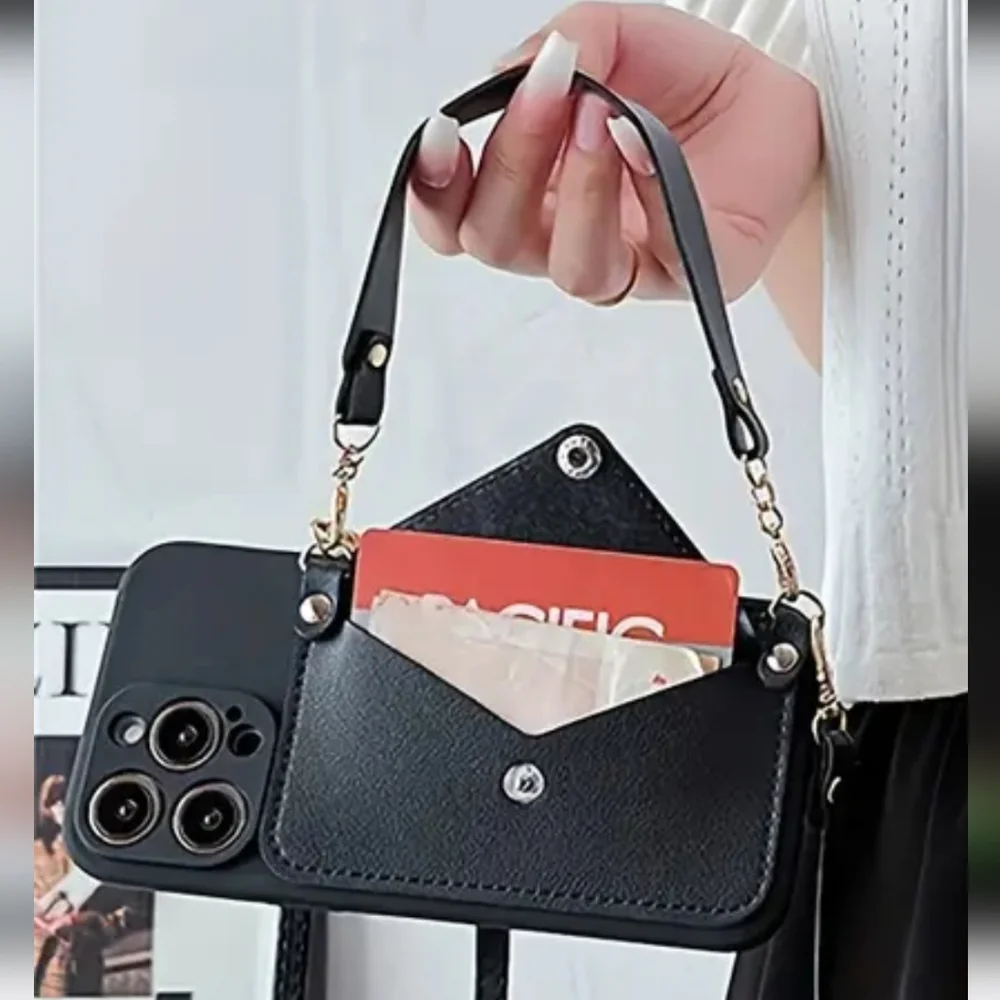 NEW Apple IPhone 15 Pro Max crossbody 3D love heart faux leather Phone case